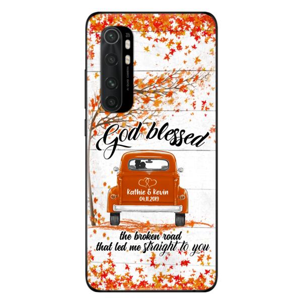 Personalized Couple Phone Case - Best Gift For Couple - God Blessed The Broken Road That Led Me Straight To You - Case For Xiaomi, Oppo And Huawei