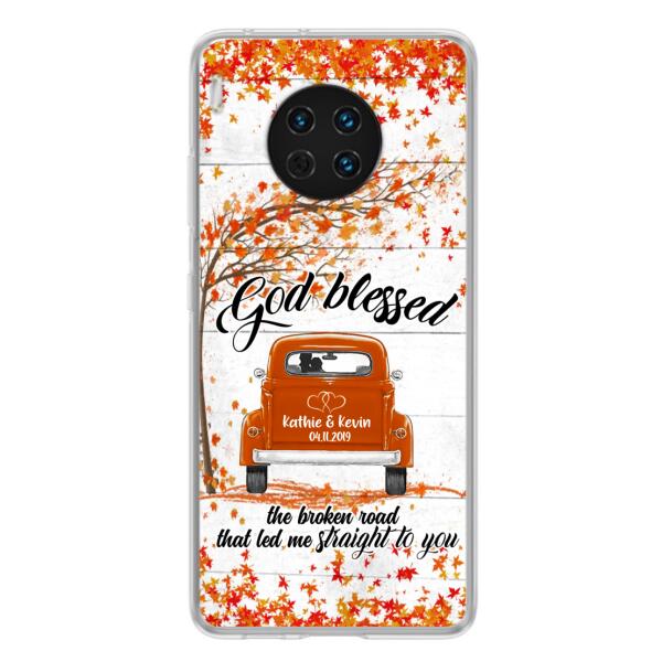 Personalized Couple Phone Case - Best Gift For Couple - God Blessed The Broken Road That Led Me Straight To You - Case For Xiaomi, Oppo And Huawei