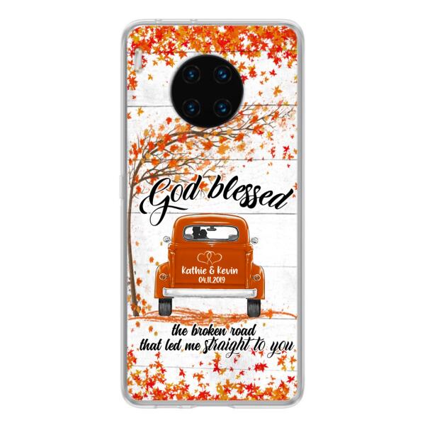 Personalized Couple Phone Case - Best Gift For Couple - God Blessed The Broken Road That Led Me Straight To You - Case For Xiaomi, Oppo And Huawei