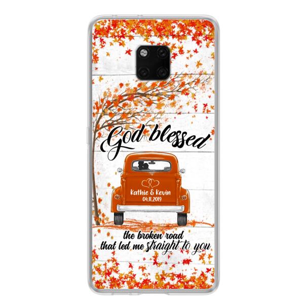 Personalized Couple Phone Case - Best Gift For Couple - God Blessed The Broken Road That Led Me Straight To You - Case For Xiaomi, Oppo And Huawei