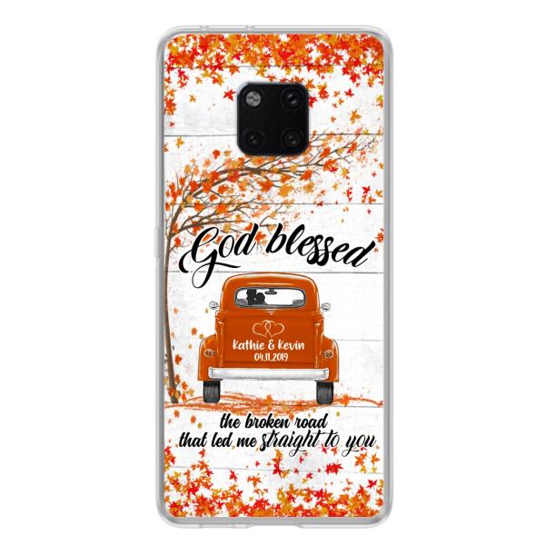Personalized Couple Phone Case - Best Gift For Couple - God Blessed The Broken Road That Led Me Straight To You - Case For Xiaomi, Oppo And Huawei