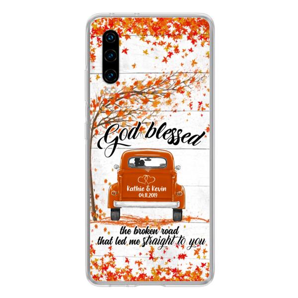 Personalized Couple Phone Case - Best Gift For Couple - God Blessed The Broken Road That Led Me Straight To You - Case For Xiaomi, Oppo And Huawei