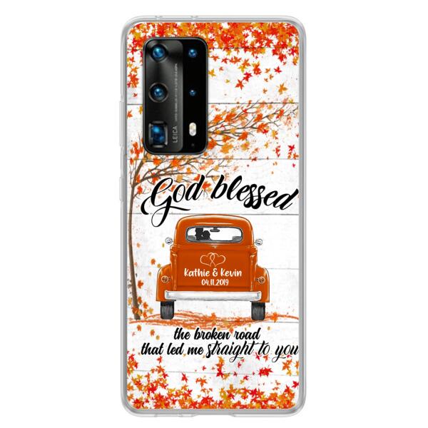 Personalized Couple Phone Case - Best Gift For Couple - God Blessed The Broken Road That Led Me Straight To You - Case For Xiaomi, Oppo And Huawei