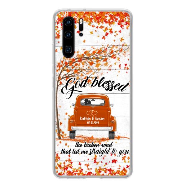 Personalized Couple Phone Case - Best Gift For Couple - God Blessed The Broken Road That Led Me Straight To You - Case For Xiaomi, Oppo And Huawei