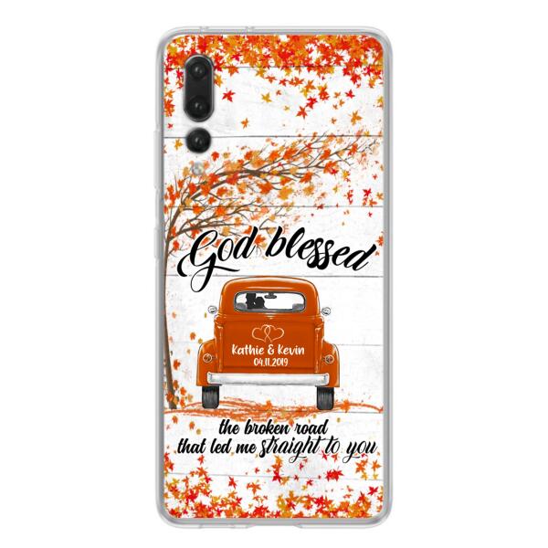 Personalized Couple Phone Case - Best Gift For Couple - God Blessed The Broken Road That Led Me Straight To You - Case For Xiaomi, Oppo And Huawei