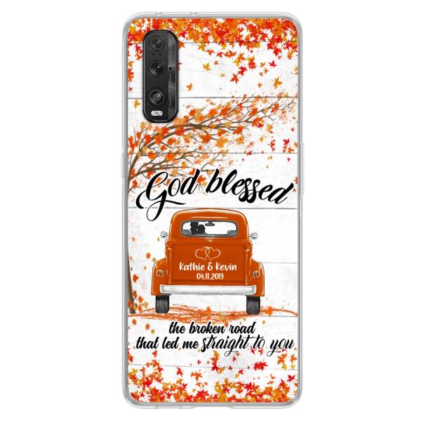 Personalized Couple Phone Case - Best Gift For Couple - God Blessed The Broken Road That Led Me Straight To You - Case For Xiaomi, Oppo And Huawei