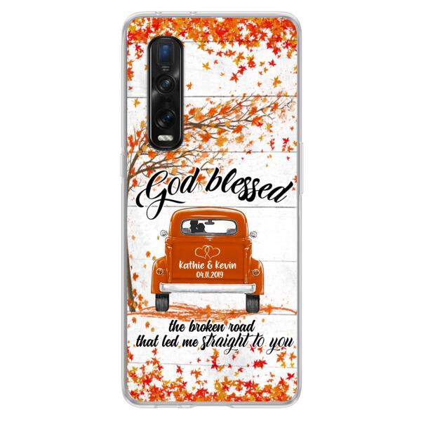 Personalized Couple Phone Case - Best Gift For Couple - God Blessed The Broken Road That Led Me Straight To You - Case For Xiaomi, Oppo And Huawei