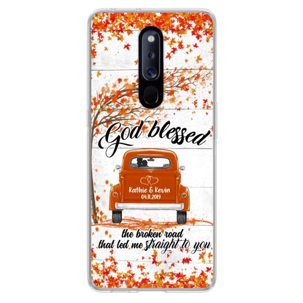 Personalized Couple Phone Case - Best Gift For Couple - God Blessed The Broken Road That Led Me Straight To You - Case For Xiaomi, Oppo And Huawei