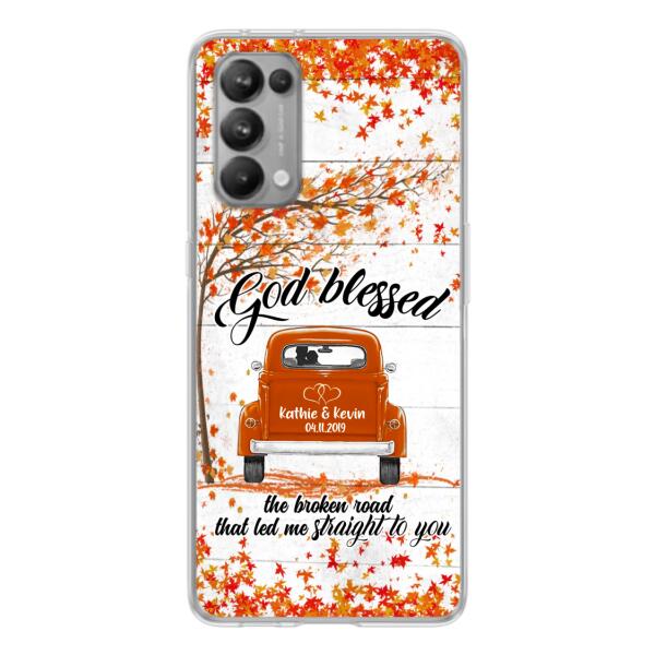 Personalized Couple Phone Case - Best Gift For Couple - God Blessed The Broken Road That Led Me Straight To You - Case For Xiaomi, Oppo And Huawei