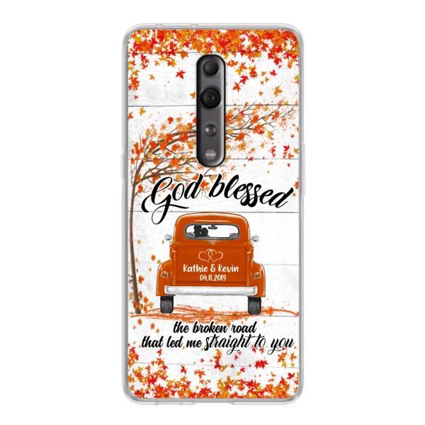 Personalized Couple Phone Case - Best Gift For Couple - God Blessed The Broken Road That Led Me Straight To You - Case For Xiaomi, Oppo And Huawei