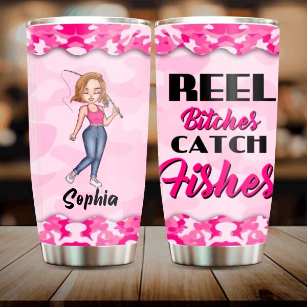 Personalized Catch Fishes Tumbler - Gift Idea For Fish Lover - Move Over Boys Let This Girl Show You How To Fish