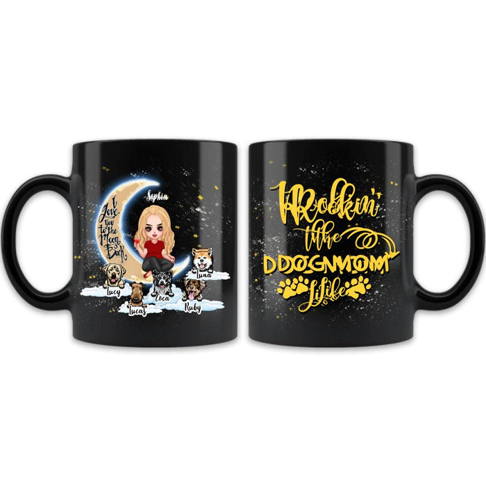 Custom Personalized Dog Mom Coffee Mug - Best Gift For Dog Lovers - Rockin's The Dog Mom Life