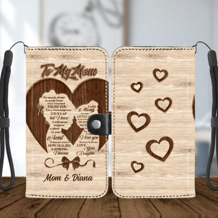 Personalized Mom Holding Daughter Phone Wallet - Gift Idea For Mother's Day - To My Mom
