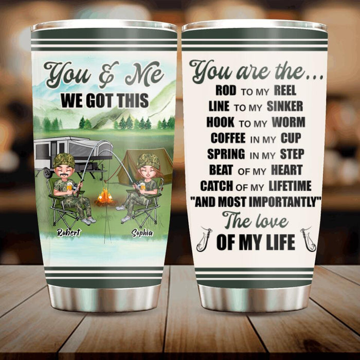 Personalized Couple Fishing Tumbler - Best Gift For Couple/Fishing Lovers - You Are The Love Of My Life