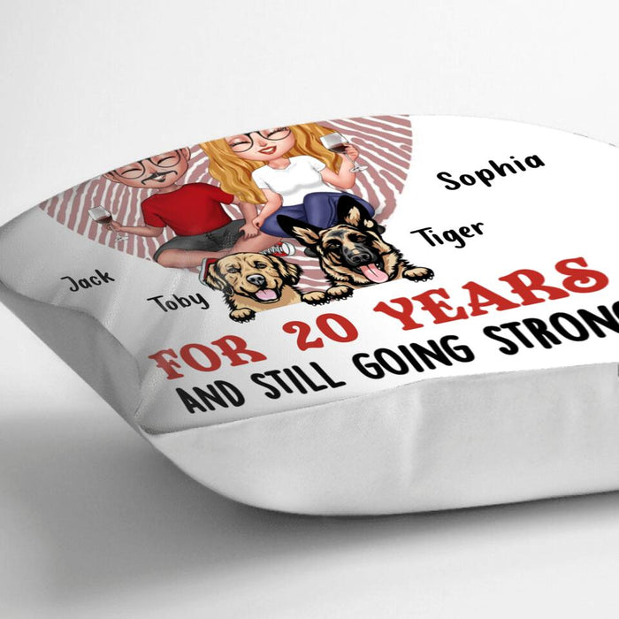 Personalized Couple Pillow Cover - Gift Idea for Couple with up to 2 Dogs - Annoying each other
for 20 years and still going strong
