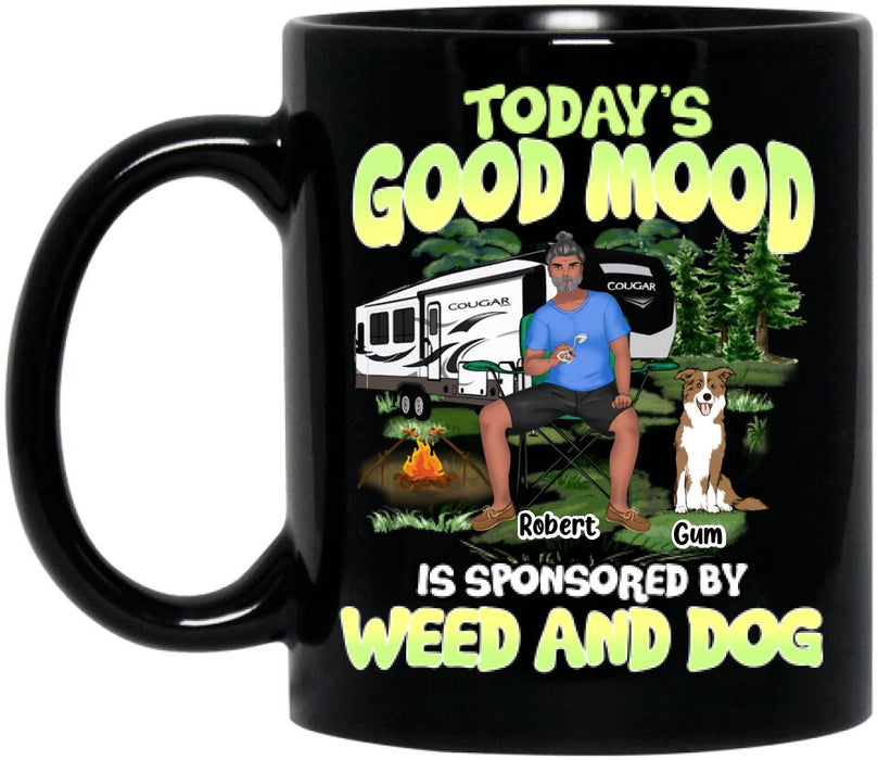 Personalized Camping Mug - Up to 3 Dogs - Gift Idea For Camping/Dog Lover - That's What I Do I Smoke I Chill And I Know Things