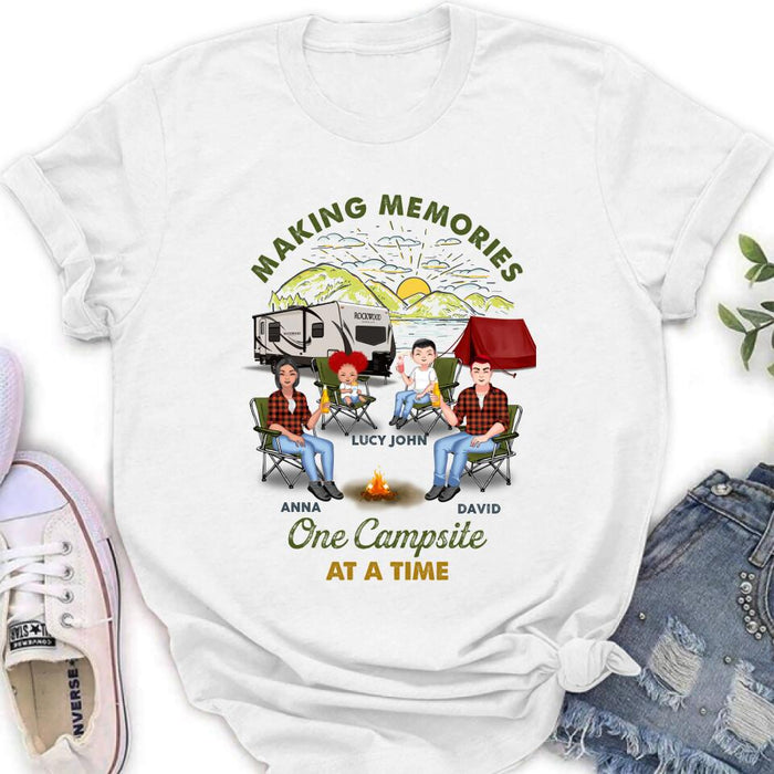 Personalized Camping Shirt/Hoodie - Gift Idea For Couple/Family/Camping Lovers - Making Memories One Campsite At A Time