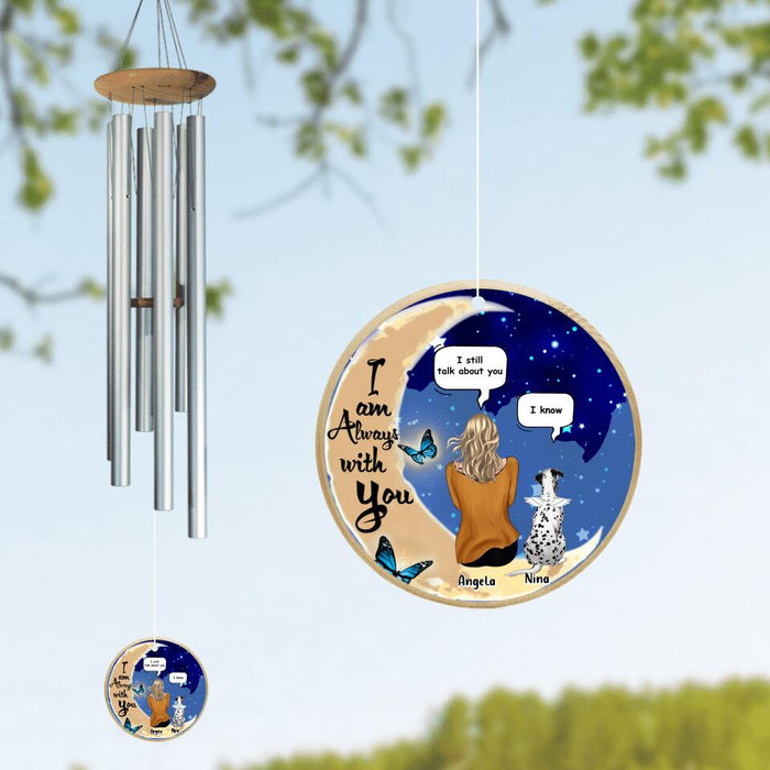 Personalized Memorial Pet Circle Wind Chime - Gift Idea For Dog/Cat Lover - I Am Always With You