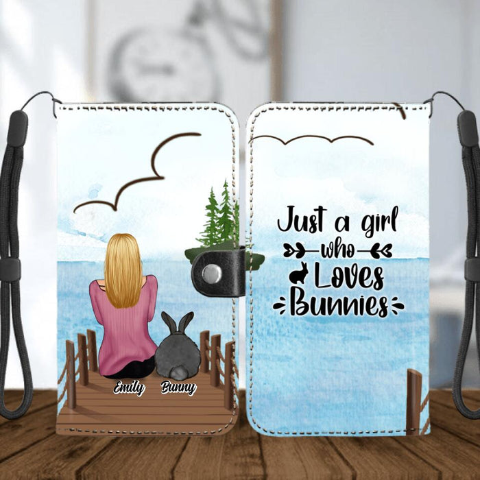 Personalized Bunny Mom Phone Wallet - Gifts For Rabbit Lovers With Up to 5 Rabbits - All You Need Is Love And A Bunny
