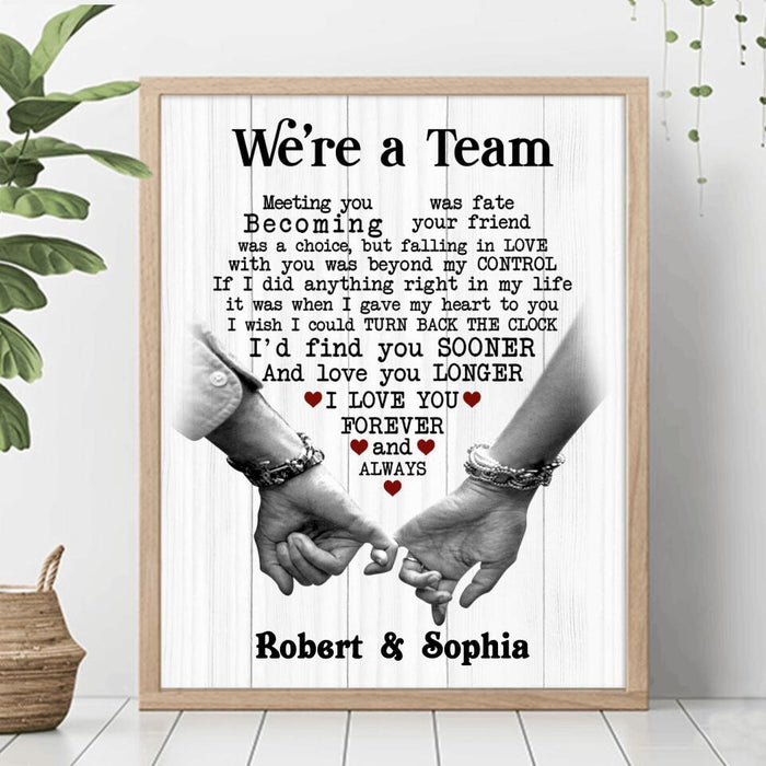 Personalized Couple Poster - Anniversary Gift For Couple - I Love You Forever And Always
