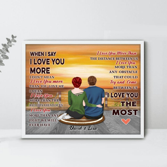 Personalized Couple Poster - Gift Idea For Couple - I Love You The Most