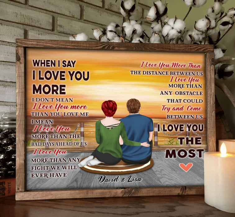 Personalized Couple Poster - Gift Idea For Couple - I Love You The Most