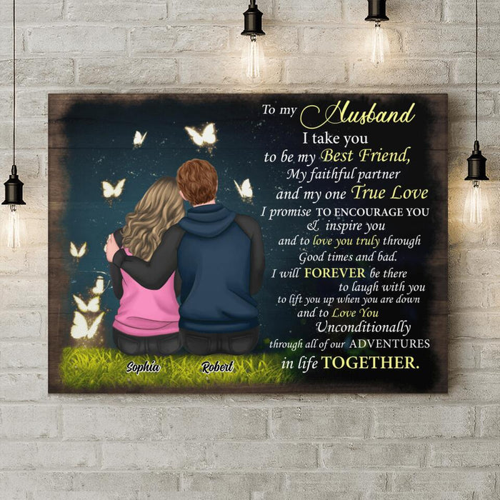 Personalized Couple Canvas - Gift Idea For Boyfriend/Girlfriend/Husband/Wife - I Take You To Be My Best Friend