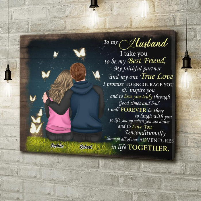 Personalized Couple Canvas - Gift Idea For Boyfriend/Girlfriend/Husband/Wife - I Take You To Be My Best Friend
