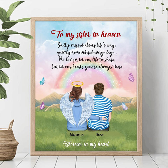 Personalized Memorial Siblings Poster - Gift for Family, Siblings, Brothers and Sisters - Up to 6 Siblings