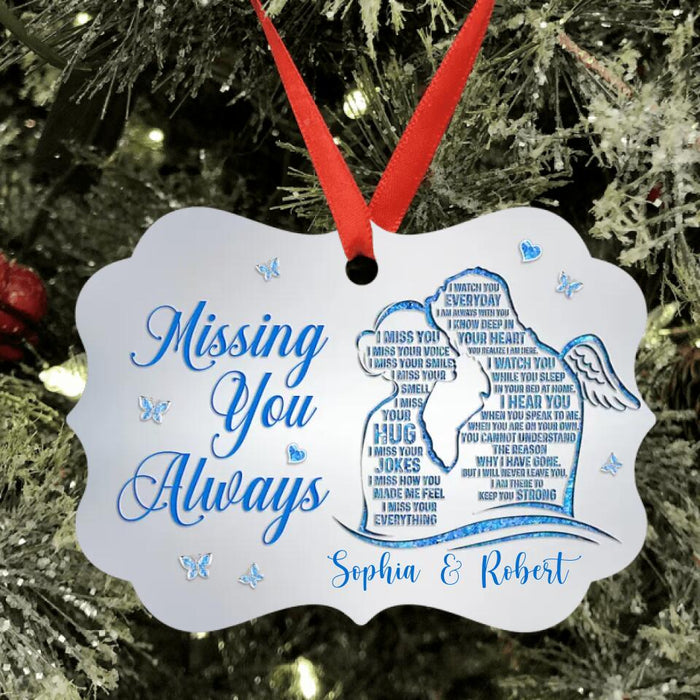 Personalized Couple Ornament - Memorial Gift For Couple - Missing You Always