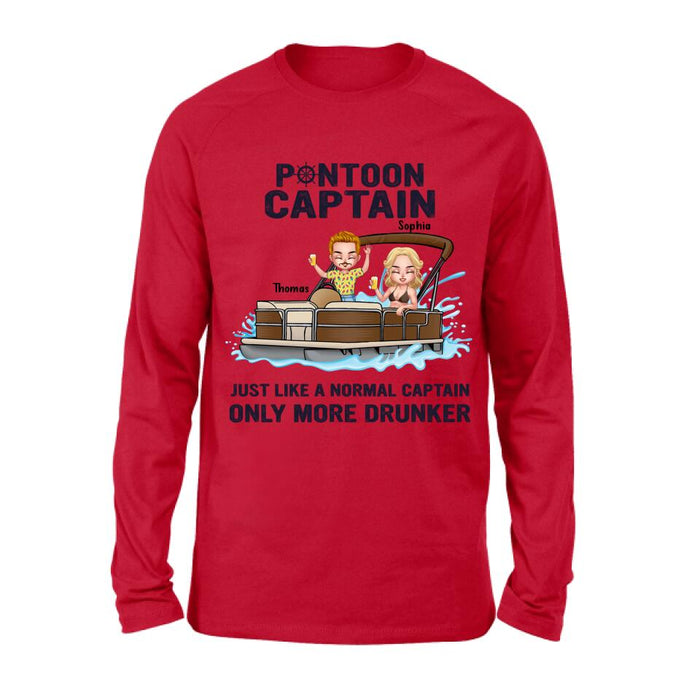 Personalized Couple Pontoon Shirt/Pullover Hoodie - Valentine's Day Gift Idea For Couple