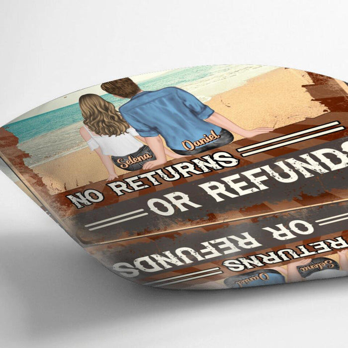 Personalized Couple Pillow Cover - Valentine's Day Gift Idea For Couple - I’m Yours No Returns Or Refunds