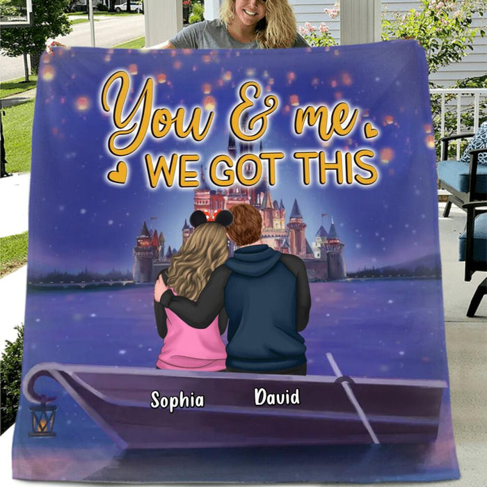 Personalized Couple Fleece Throw Blanket/Quilt - Best Gift Idea For Couple - You & Me We Got This