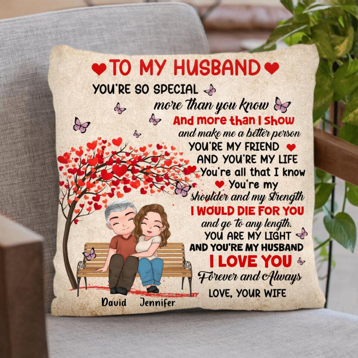 Personalized Couple Pillow Cover - Gift Idea For Couple/Valentine's Day - To My Husband You're So Special More Than You Know