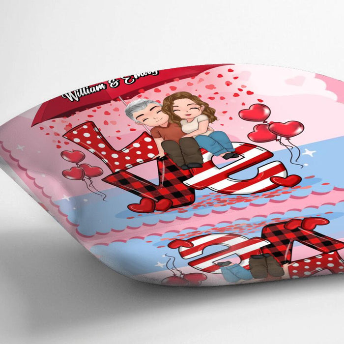 Personalized Couple Pillow Cover - Mother's Day Gift For Wife From Husband - Together
