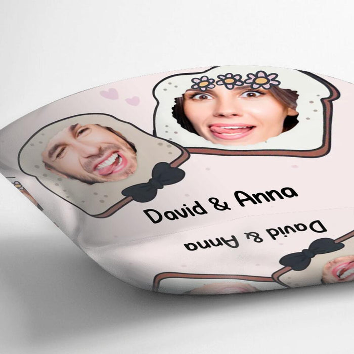Personalized Couple Pillow Cover - Upload Photos - Gift Idea For Couple - A Toast To The Happy Couple!