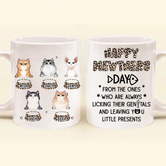 Personalized Cats Mug - Up to 5 Cats - Gift Idea For Cat Lovers - Happy Mewthers Day