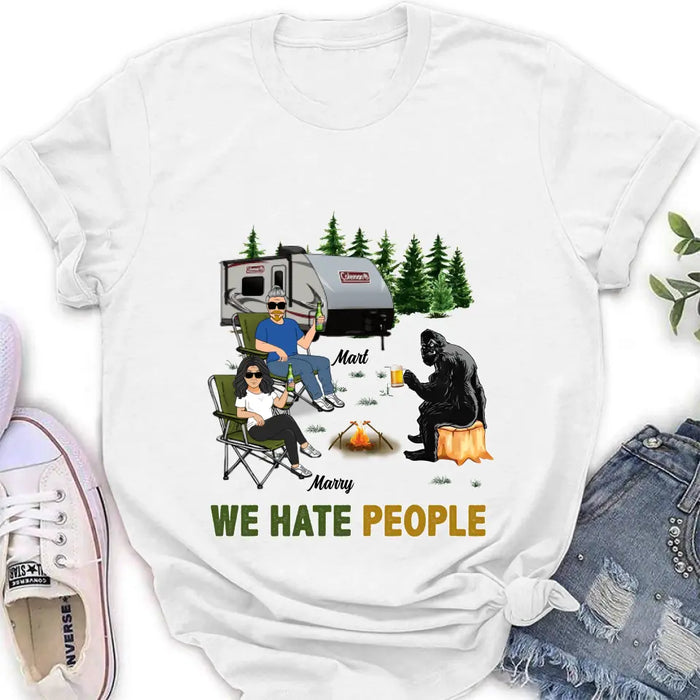 Personalized Camping Shirt/Hoodie - Gift Idea For Camping Lover - We Hate People