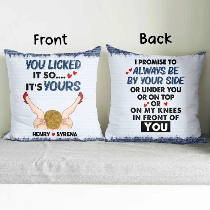 Personalized Couple Pillow Cover - Best Gift Idea For Husband/Wife/Birthday/Anniversary - I Promise To Always Be Your Side Or Under You