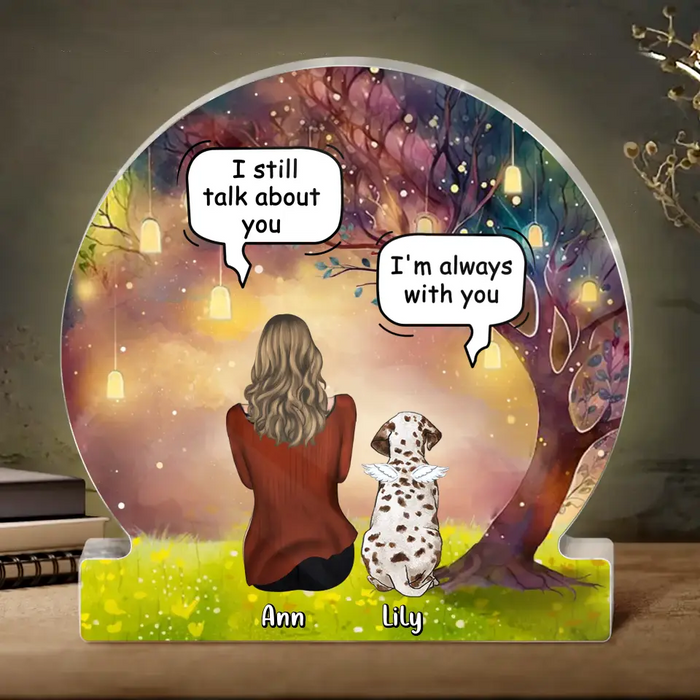 Personalized Memorial Dog Acrylic Plaque - Up to 3 Dogs - Memorial Gift Idea For Dog Mom/Dog Lover - I'm Always With You