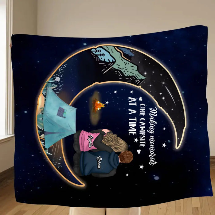 Personalized Couple Fleece Throw Blanket/Quilt - Gift Idea For Him/Her/Couple - Making Memories One Campsite At A Time