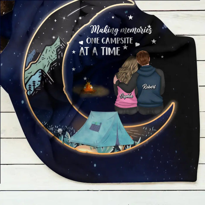 Personalized Couple Fleece Throw Blanket/Quilt - Gift Idea For Him/Her/Couple - Making Memories One Campsite At A Time