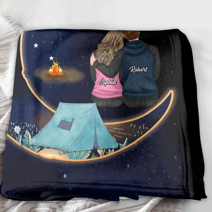 Personalized Couple Fleece Throw Blanket/Quilt - Gift Idea For Him/Her/Couple - Making Memories One Campsite At A Time