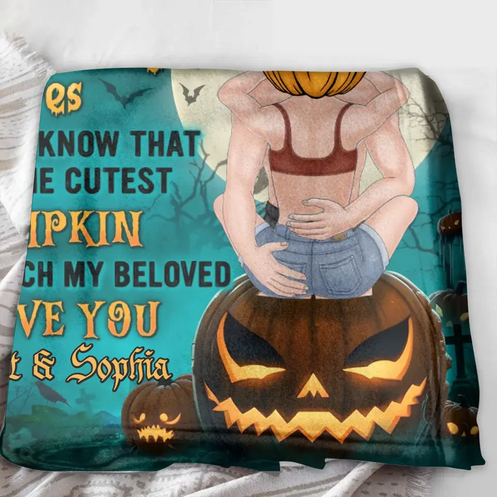 Personalized Couple Fleece Throw Blanket/Quilt - Gift Idea For Him/Her/Couple/Halloween - Happy Halloween Hope You Have A Magical Night