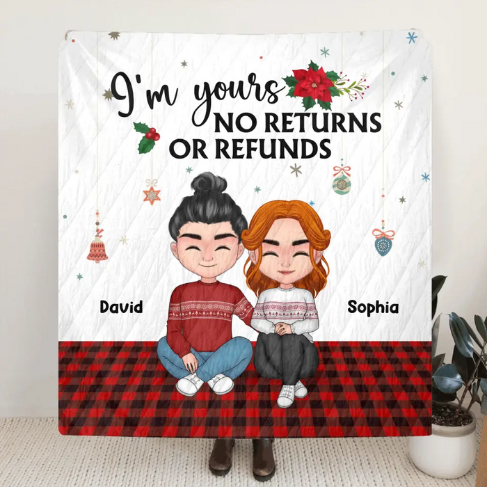 Personalized Couple Pillow Cover/Fleece Throw Blanket/Quilt - Christmas Gift Idea For Couple/Husband & Wife - You & Me We Got This
