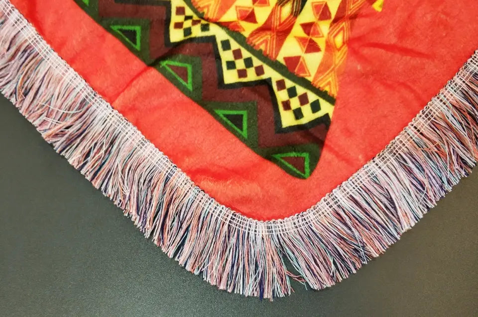 Personalized Couple Fringe Blanket - Gift Idea For Couple/ Husband/Wife/Christmas - Let's Be Naughty & Save Santa The Trip