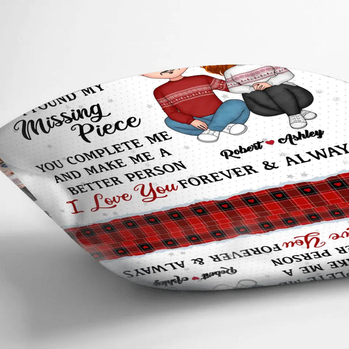 Personalized Couple Pillow Cover - Gift Idea For Couple/Him & Her - The Day I Met You I Found My Missing Piece