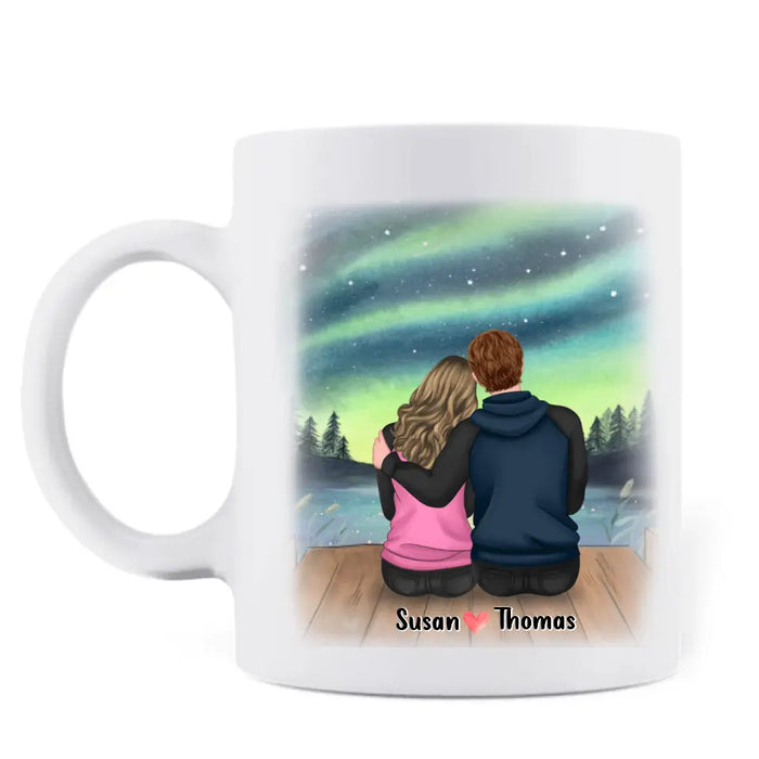 Personalized Couple Coffee Mug - Gifts for Couple Valentines Day - I Love You In The Morning And In The Afternoon - Happy Valentine's