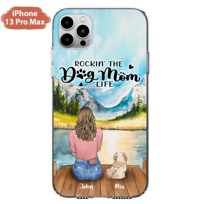 Personalized Dog Mom Phone Case - Gifts For Dog Lovers With Up to 7 Dogs - Rockin' The Dog Mom Life