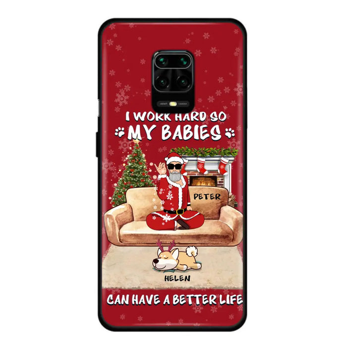 Personalized Christmas Pet Dad Phone Case - Man With Up to 4 Pets - Gift For Cat/ Dog Lover - Case For Xiaomi, Oppo And Huawei
